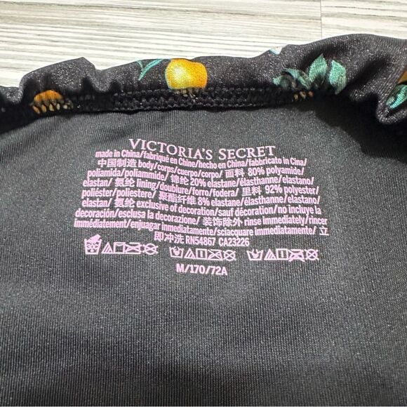 VICTORIA’S SECRET HIGH WAIST RUFFLE FLORAL LEMON BIKINI SWIMSUIT BOTTOM NWT M - Picture 3 of 4